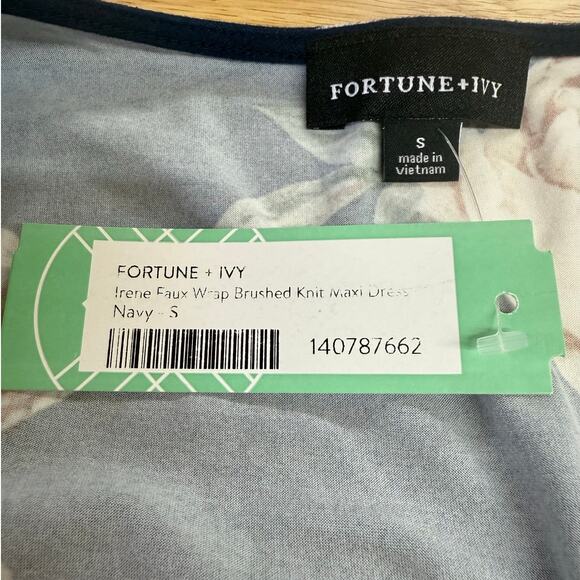 *NWT* Fortune + Ivy Irene Faux Wrap High Lo Brushed Knit Midi Dress Size Small - Picture 5 of 7